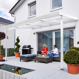 Prikaži detalje za Nadstrešnica Terrassendach Premium 9x3m, bijela Slika Nadstrešnica Terrassendach Premium 9x3m, bijela