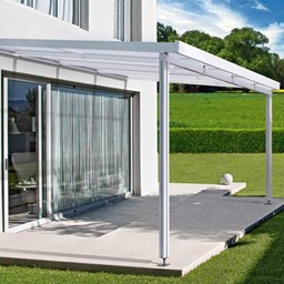 Prikaži detalje za Nadstrešnica Terrassendach Premium 10x3m, bijela Slika Nadstrešnica Terrassendach Premium 10x3m, bijela