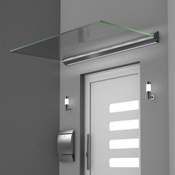 Prikaži detalje za Staklena nadstrešnica HD LED | Alu/Staklo 2x8mm Slika Staklena nadstrešnica HD LED | Alu/Staklo 2x8mm