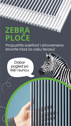 Višeslojne polikarbonatne ploče Zebra